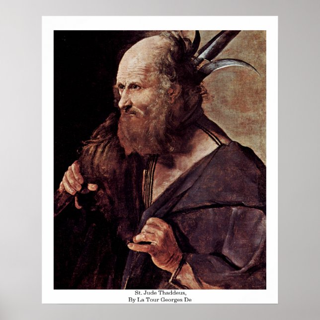 St. Jude Thaddeus, By La Tour Georges De Poster (Front)