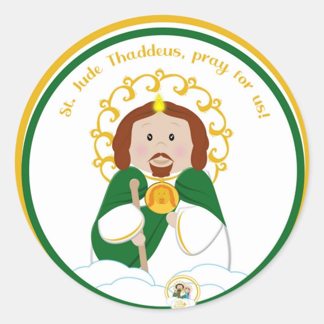 St. Jude Thaddeus Classic Round Sticker (Front)