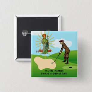 St. Jude Thaddeus & Panic-stricken Duffer 2 Inch Square Button