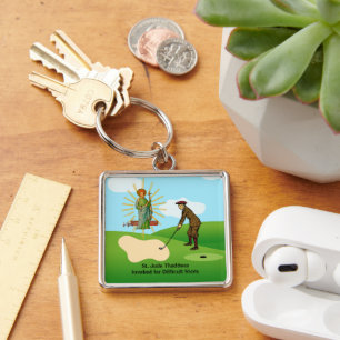 St. Jude Thaddeus & Panic-stricken Duffer Keychain