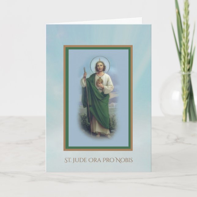 St. Jude the Apostle Catholic Saint Holiday Card (Front)