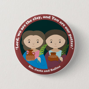 St. Justa & St. Rufina 2 Inch Round Button