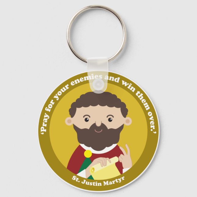 St. Justin Martyr Keychain (Front)