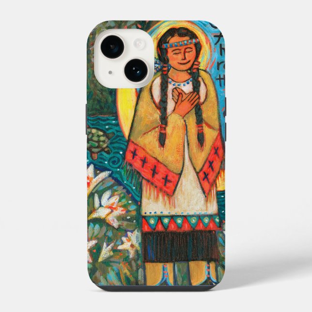 St. Kateri Tekakwitha iPhone 14 case (Back)