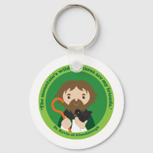 St. Kevin of Glendalough Keychain