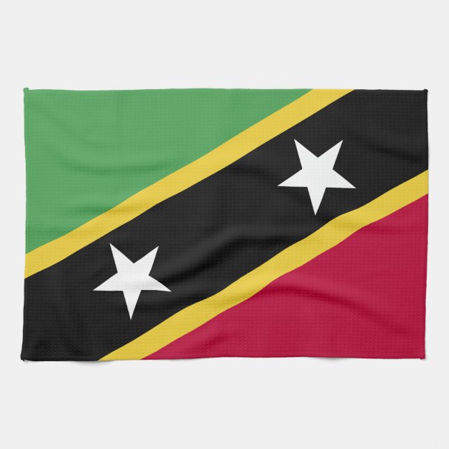 St. Kitts and Nevis Flag Kitchen Towel (Horizontal)