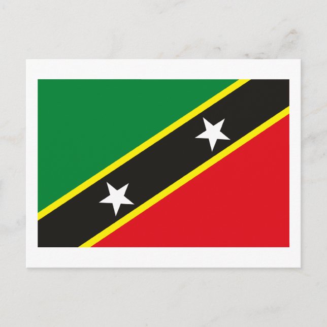 St. Kitts and Nevis Flag Postcard (Front)
