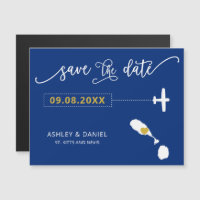 St. Kitts and Nevis Wedding Save the Date Card,
