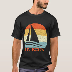 St. Kitts Caribbean Sailboat Vintage Retro Vacatio T-Shirt
