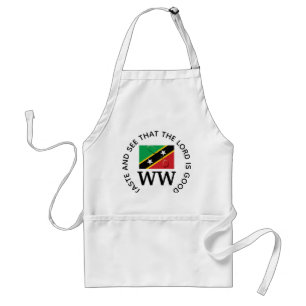 ST KITTS Flag MONOGRAM Customized Scripture Standard Apron
