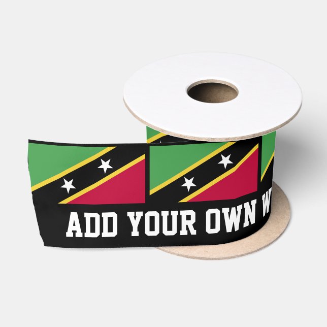 St. Kitts flag Satin Ribbon (Spool)