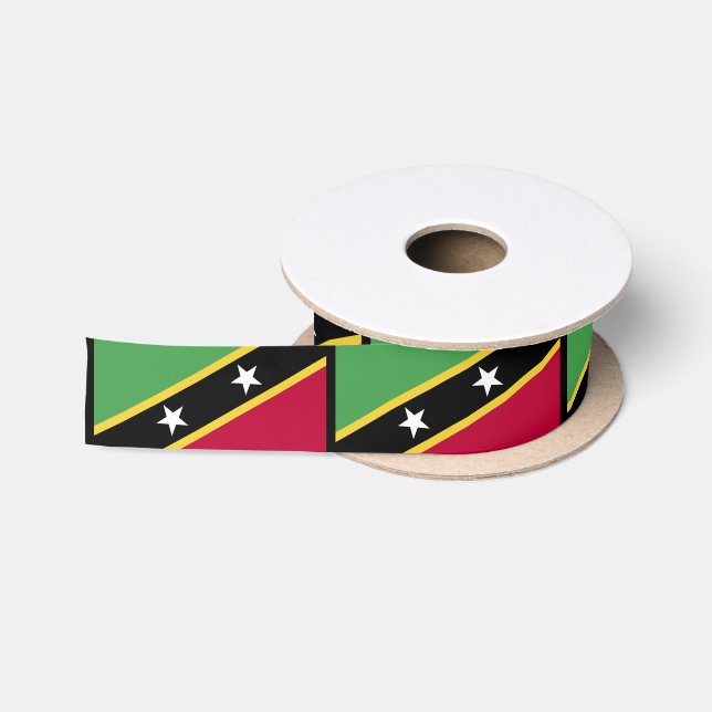 St. Kitts flag Satin Ribbon (Spool)