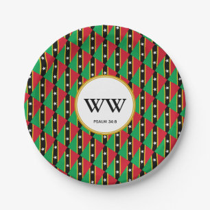 ST KITTS & NEVIS Celebration Birthday Heritage Paper Plate
