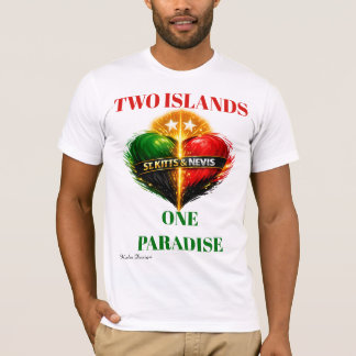 ST. Kitts & Nevis colourful  T-Shirt