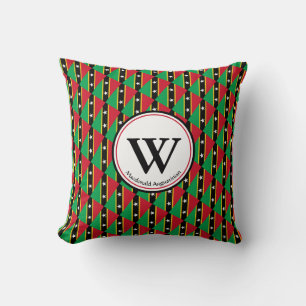 ST KITTS NEVIS Custom Monogram Add Your Name Throw Pillow