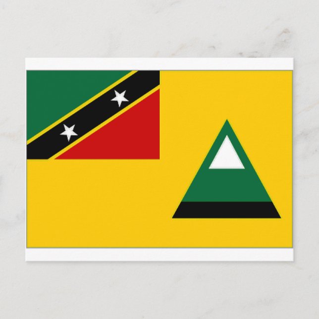 St Kitts Nevis Local Flag Postcard (Front)