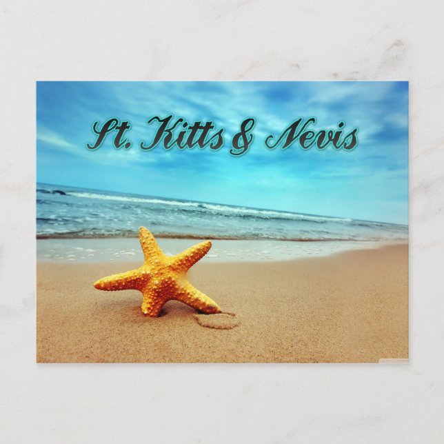 St. Kitts & Nevis starfish Postcard (Front)