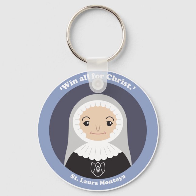 St. Laura Montoya Keychain (Front)