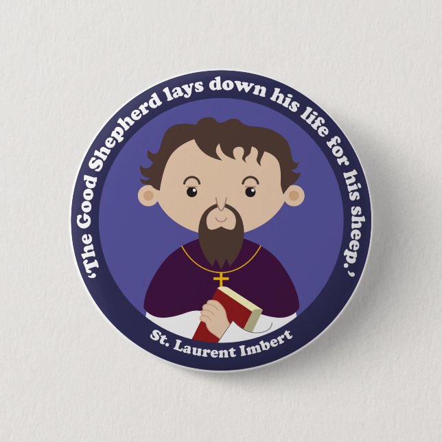 St. Laurent Imbert 2 Inch Round Button (Front)