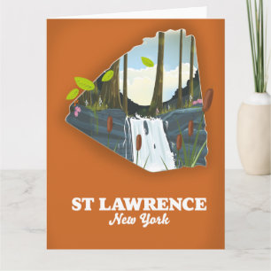 St Lawrence New York Travel poster Card
