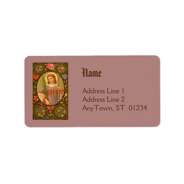 St. Lawrence of Rome (PM 04) NB Address Label 1b (Front)
