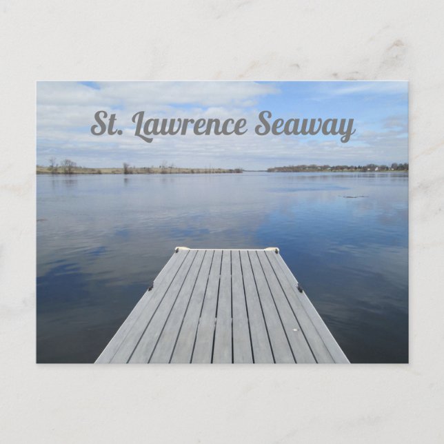 St. Lawrence River and Seaway from Dock, NY Postcard (Front)