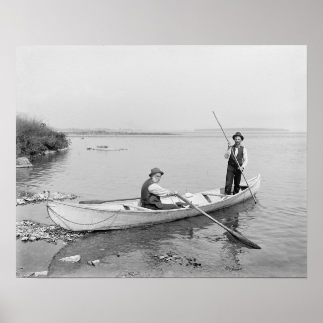 St. Lawrence River Boatmen, 1890. Vintage Photo Poster (Front)