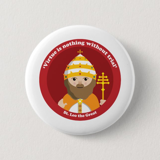St. Leo the Great 2 Inch Round Button (Front)