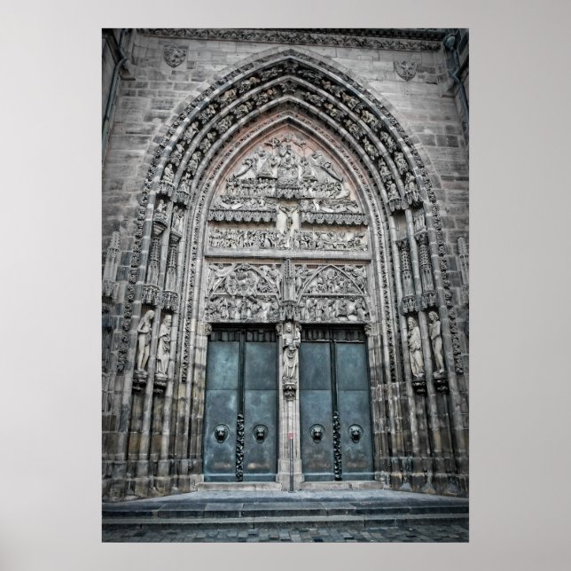 St. Lorenz Cathedral - Nuremberg, Germany Poster (Front)