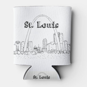 St. Louis Arc Vacation Drawing Vacation Art Travel Can Cooler