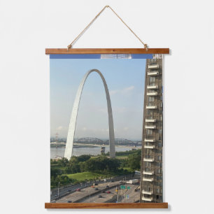 St. Louis Arch from Hotel Room Hanging Tapestry