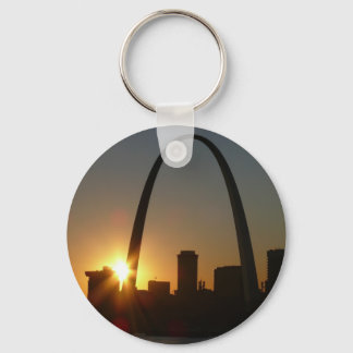 St. Louis Arch Sunset Keychain
