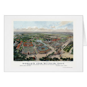 St Louis, carte panoramique de l'Exposition