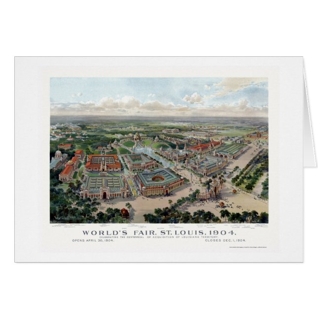 St Louis, carte panoramique de l'Exposition (Devant horizontal)