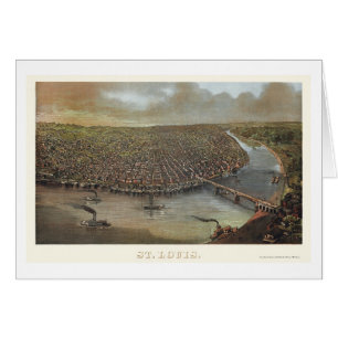 St Louis, carte panoramique de MOIS - 1873