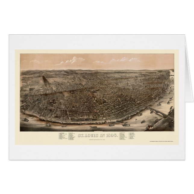 St Louis, carte panoramique de MOIS - 1896 (Devant horizontal)