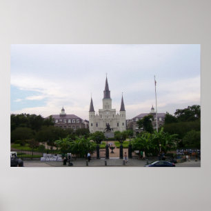 St. Louis Cathedral and Jackson Square Poster