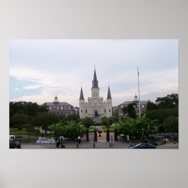 St. Louis Cathedral and Jackson Square Poster (Front)