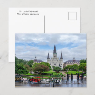 St Louis Cathedral from Artillery Park postcard