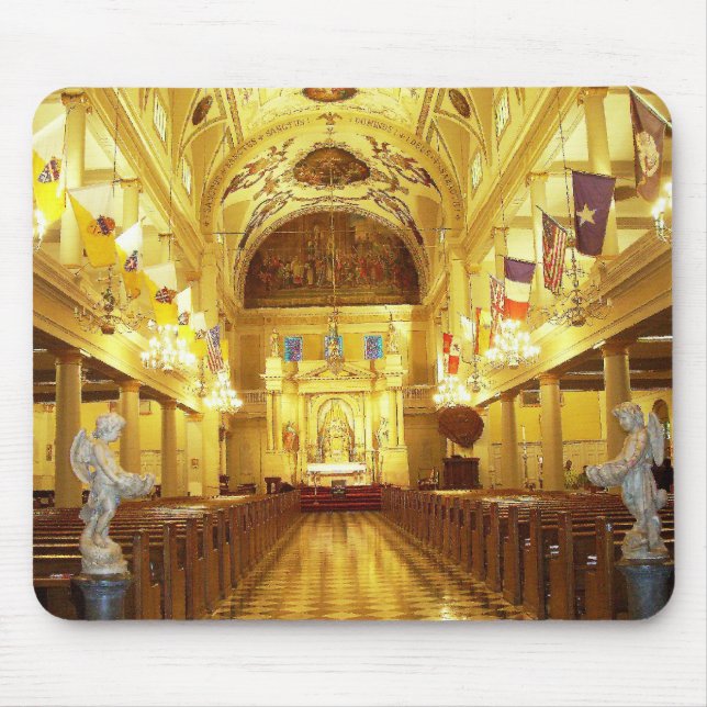 St Louis Cathedral (interior), New Orleans, LA Mouse Pad (Front)