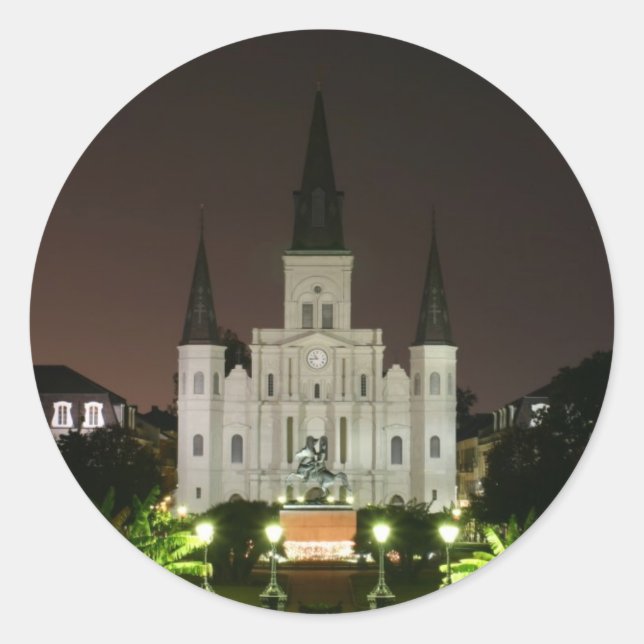 St Louis Cathedral, New Orleans Classic Round Sticker (Front)