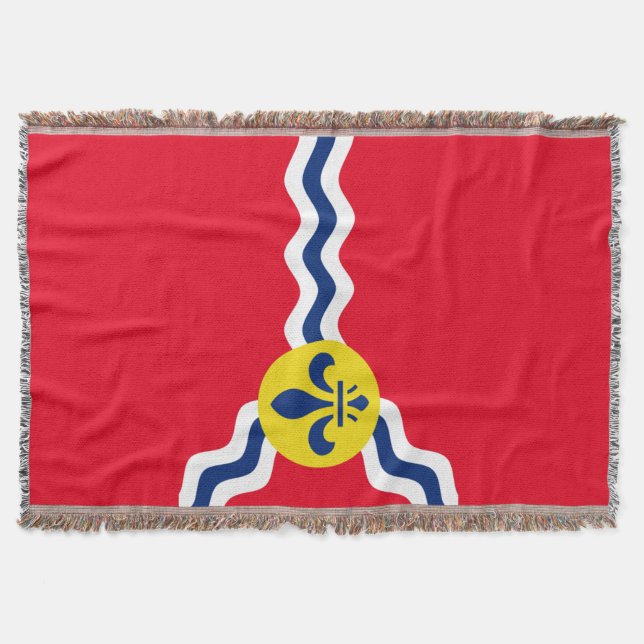 St. Louis city flag Throw Blanket (Front)