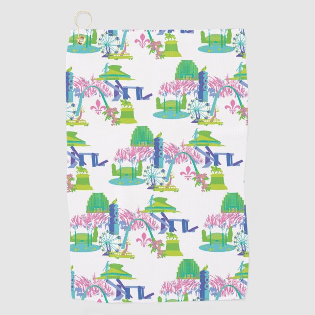 St. Louis City Landmark Golf Towel (Front)