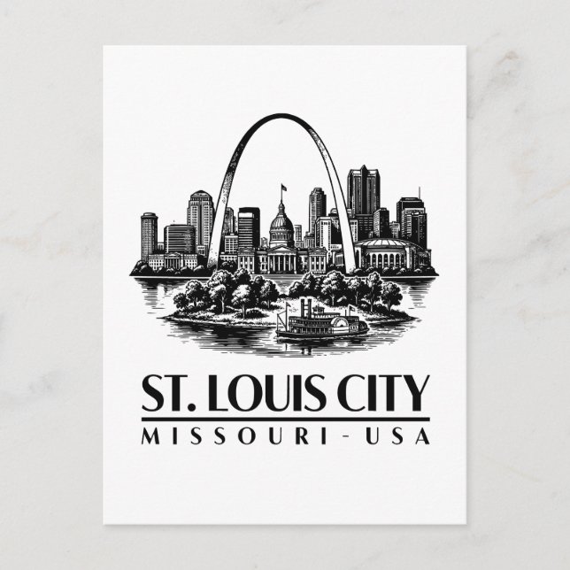St. Louis City Missouri USA Postcard (Front)