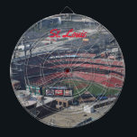 St. Louis Dartboard<br><div class="desc">A dartboard featuring a photo of downtown St. Louis.</div>