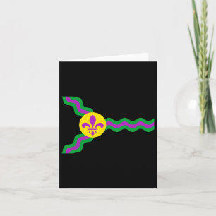 St. Louis Flag Mardi Gras Mardi Gras Soulard  Card