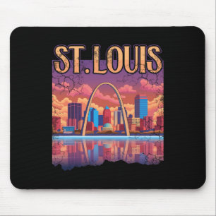 St Louis Gateway Arch Missouri Cityscape Skyline Mouse Pad