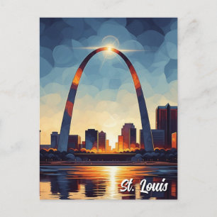 St Louis Gateway Arch Travel Postcard
