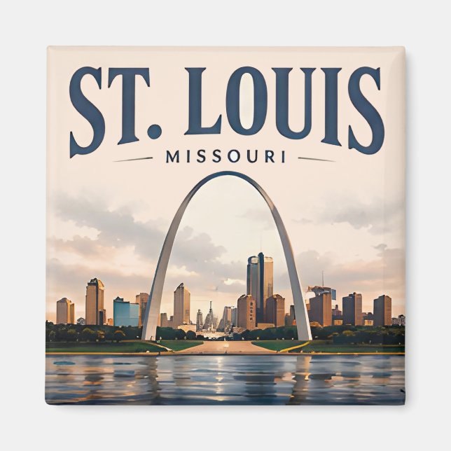 St. Louis Gateway Skyline Magnet (Front)