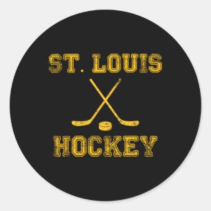 St. Louis Ice Hockey Sticks State Outile Stl Tee Classic Round Sticker
